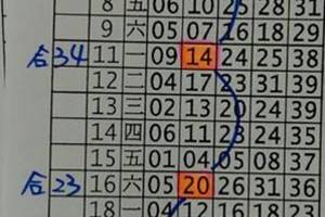 2/3今彩539版路參考