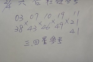 2/4六合彩>>>參考看
