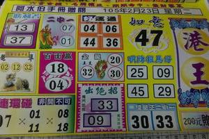 2/23港王>>六合彩參考看