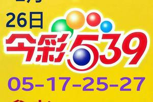 2/26今彩539參考看