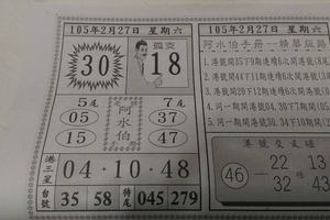 2/27 阿水伯手冊-六合彩參考1