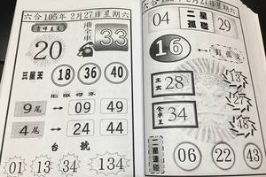 2/27 神鷹-六合彩參考