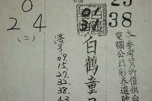 3/1白鶴童子>>六合參考