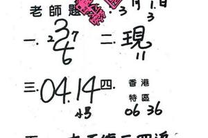 3/3 洪老師-六合彩參考