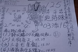 3/3-3/5 玄子宮 第1公籤-六合彩參考