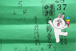 3/5 白鶴童子-六合彩參考