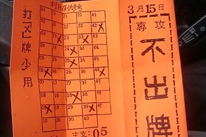 3/15不出牌>>>>六合彩參考看看