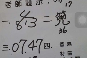 3/17洪老師>>>>六合彩參考看看