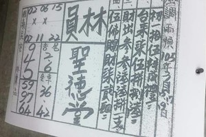3/17員林聖德堂>>>>六合彩參考