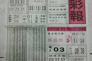 3/17 黑鷹彩報>>>>六合彩參考