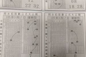 3/17 阿水伯版路參考>>>>>六合彩參考