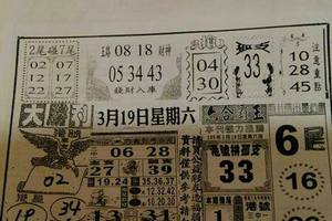 3/19大勝利>>>六合彩參考看