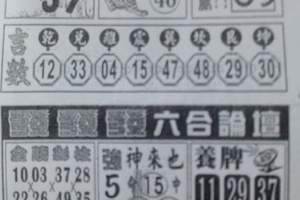 3/19六合彩吉數>>參考看看