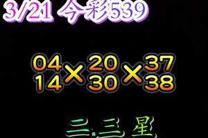 3/21今彩539>>2星>>3星連碰參考看