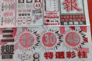 3/22向報>>>>>六合彩參考看