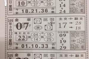 3/21~3/26今彩539參考看看>>>>>祝中頭獎