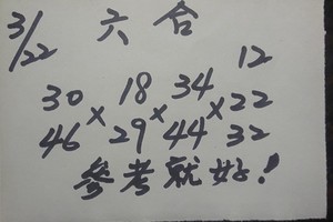 3/22六合彩參考看