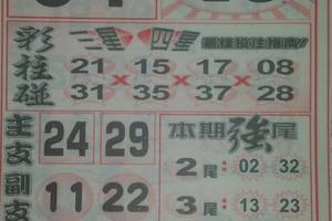 3/23今彩539參考看>>>祝大家今晚中獎