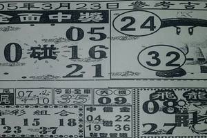 3/23今彩539參考看