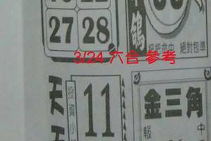 3/24(((好運來)))>>>(((冠軍鴿)))六合彩參考看