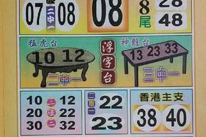 3/24五路財神~六合彩參考看