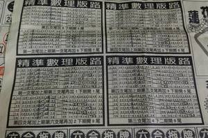 3/24精準數理版路>>>六合彩參考看
