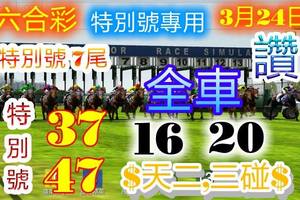 3/24六合彩天二參考看~祝中獎