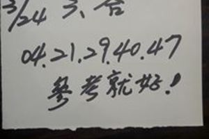 3/24六合彩參考看