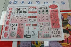 3/25台北今彩539參考看>>>祝中獎