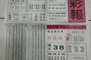 3/26黑鷹彩報~六合彩參考