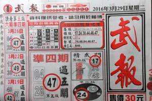 3/29武報~六合彩參考看