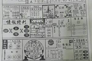 3/29情報特刊>>>六合彩參考看
