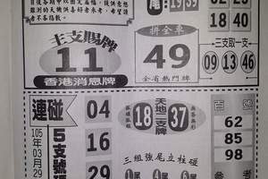 3/29香港消息牌~六合彩參考看