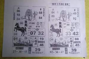 3/29黑馬~六合彩參考看