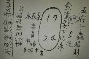4/26水底寮~六合彩參考看