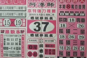 8/30阿港師~六合彩參考看