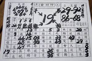 11/10金財神+茄萣+香港九龍園第二張+好彩運~六合彩參考看看