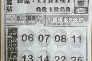 11/22香港好報~六合彩參考看
