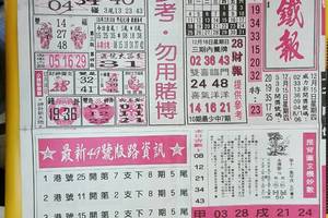 12/18台北鐵報~六合彩參考看看