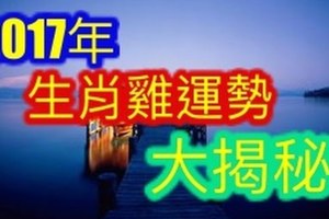 【2017年生肖雞運勢大揭秘！】屬雞的朋友必看！一年運勢盡在掌握中！