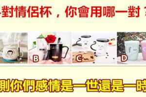 4對情侶杯，你會用哪一對？測你們感情是一世還是一時