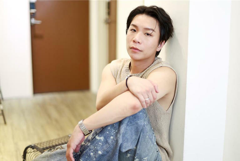 派翠克感謝小S的支持。(陳俊吉攝) 派翠克感謝小S的支持。(陳俊吉攝)