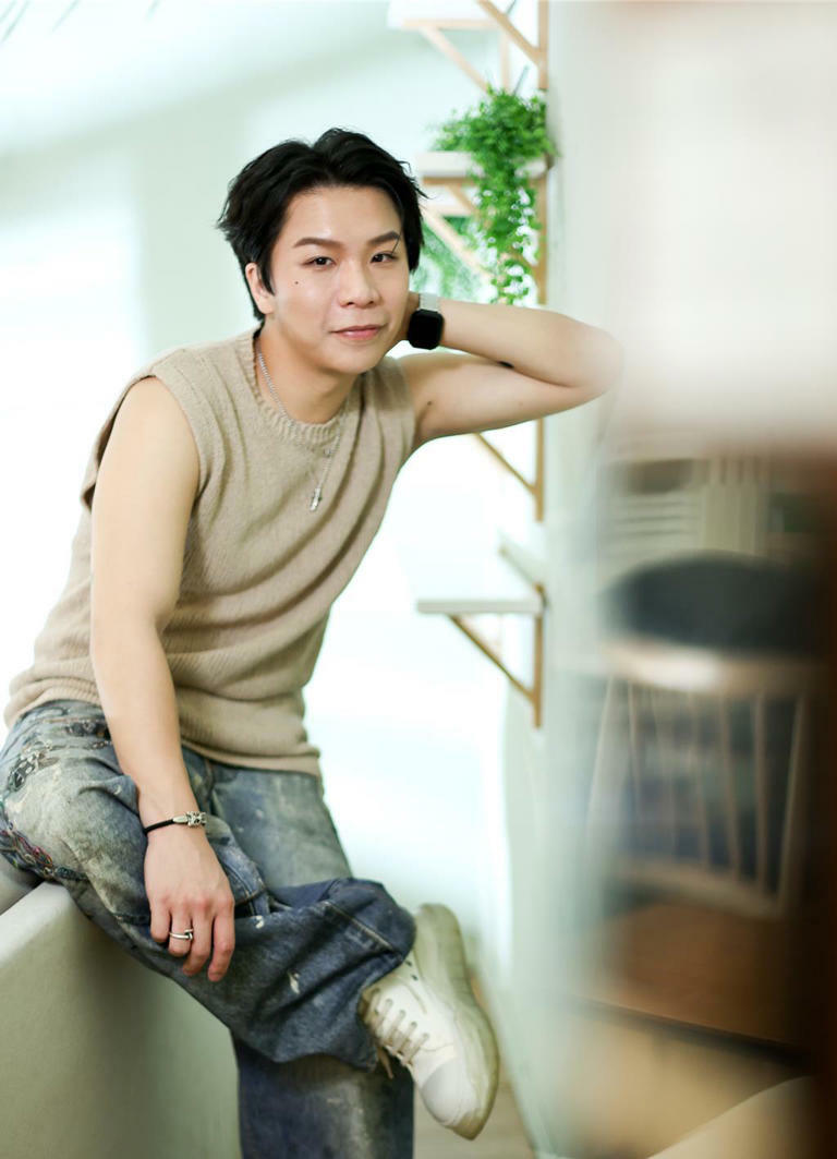 派翠克努力朝專業主持人方向邁進。(陳俊吉攝) 派翠克努力朝專業主持人方向邁進。(陳俊吉攝)