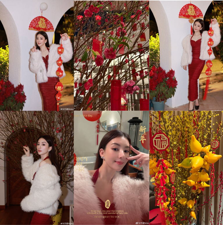 方媛在微博拜年。(圖/翻攝自方媛微博) 方媛在微博拜年。(圖/翻攝自方媛微博)