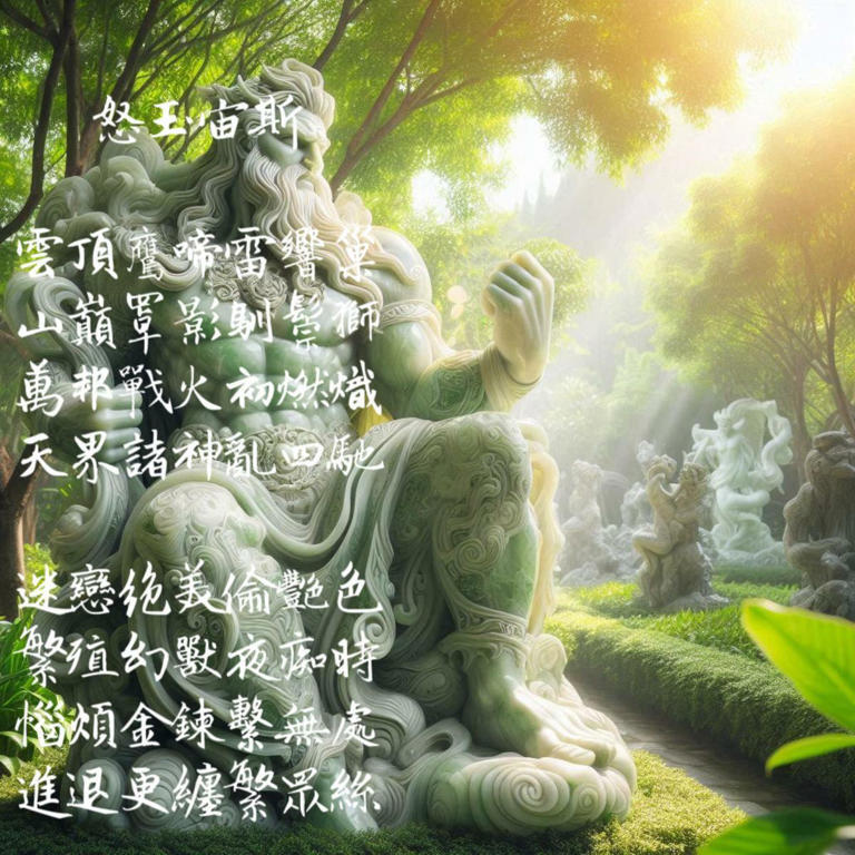 詩》怒玉宙斯 圖:黃吉川提供 詩》怒玉宙斯 圖:黃吉川提供