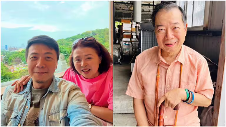 廖峻(右)兒子廖錦德(左)心疼母親。(圖/翻攝自IG) 廖峻(右)兒子廖錦德(左)心疼母親。(圖/翻攝自IG)