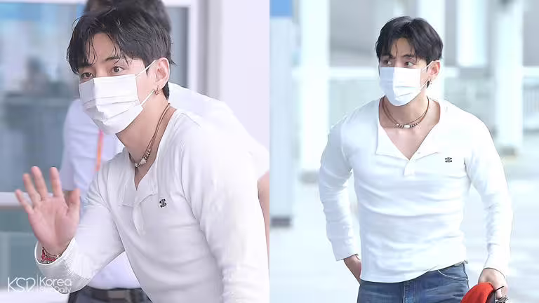 【影片&多圖】BTS V 白衣牛仔褲現身機場引尖叫!退伍後體格大不同,滿滿男性魅力如同行走的畫報 【影片&多圖】BTS V 白衣牛仔褲現身機場引尖叫!退伍後體格大不同,滿滿男性魅力如同行走的畫報