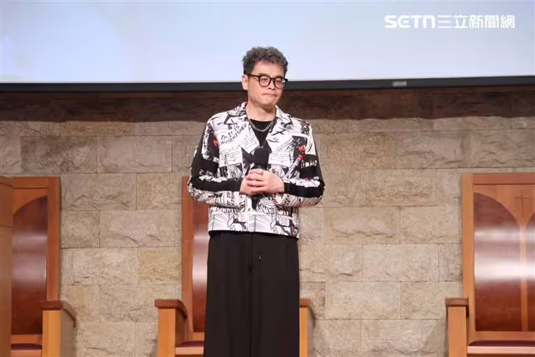 林凱文首度以林沖兒子的身分現身。（圖／記者鄭孟晃攝影）