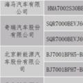 北京第4批新能源備案目錄公布北汽/東風等12款車型入選