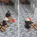 把積水當滑水道　女童重摔下場慘了